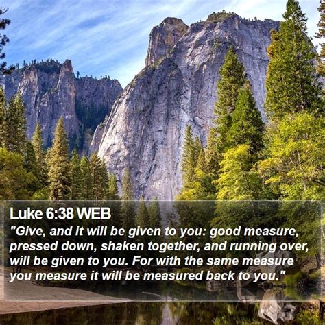 Luke 6:38 WEB Scriptures Images