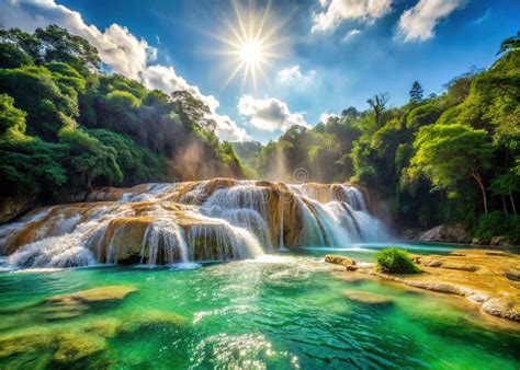 Stunning Agua Azul Waterfall In Mexico A Vibrant Green Paradise For