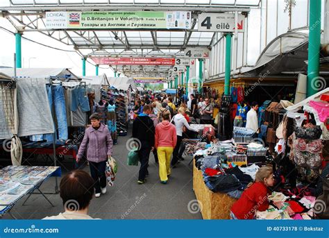 Gariunai Bazaar Market In The Vilnius City Editorial Stock Photo