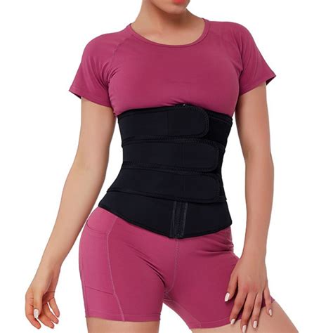 Women Corset Waist Trainer Girdle Belt Body Shaper Tummy Corset Trimmer Black Ebay