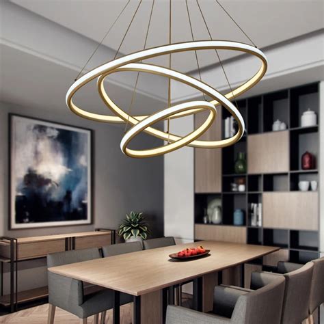 Neo Gleam High Brightness Double Glow Modern Led Chandeliers For Dining