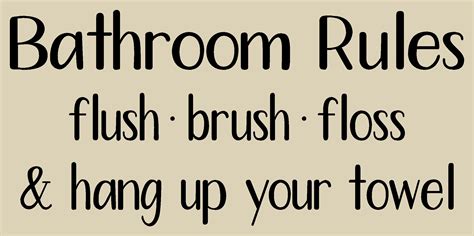 Bathroom Rules Reusable Plastic Stencil Sign Stencil For Painting