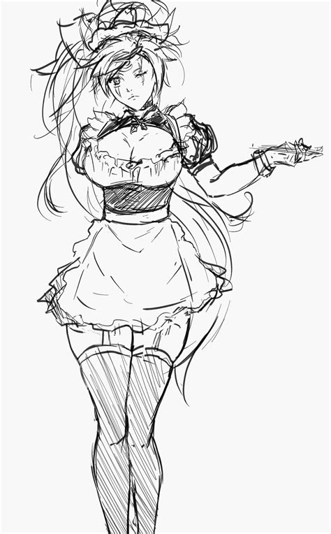 Breez On Twitter Maid Baiken Sketch Ggst Https T Co Glepk Gmhn