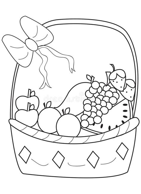 Fruit Basket Coloring Pages Printable