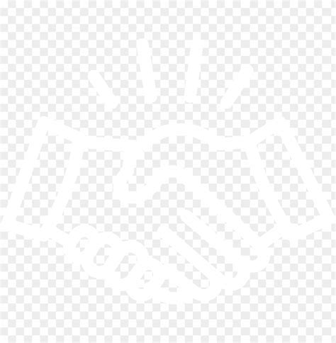 Handshake Shake Hands White Icon Free PNG Transparent With Clear ...
