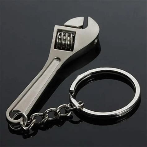 20pcslot Metal Adjustable Creative Tool Spanner Keyring Keys Car