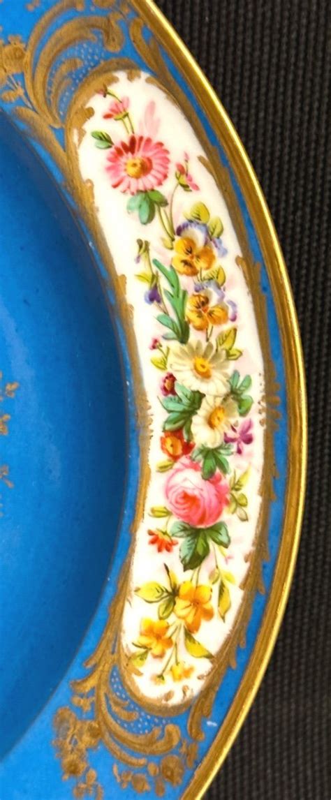 Proantic Sèvres 1846 Rare Assiette Chateau des Tuileries Porcelaine