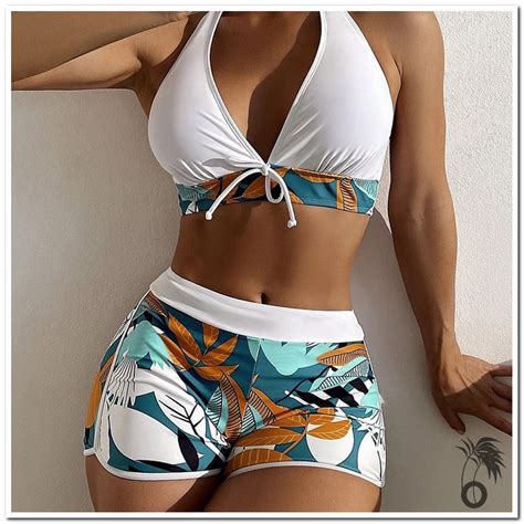 Bikini short sexy à imprimé floral Larobedeplage fr