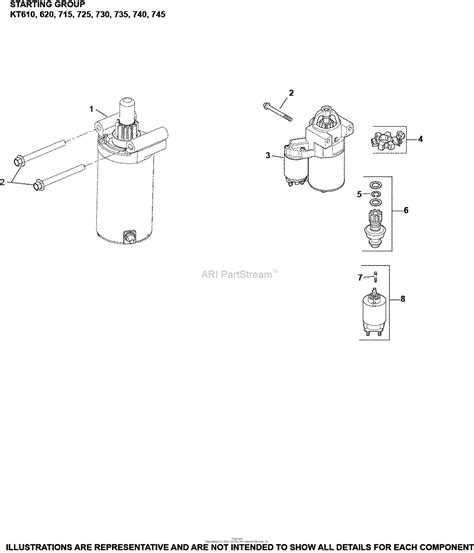 Kohler KT730 3012 MTD 23 HP 17 2 KW Parts Diagram For Starting Group