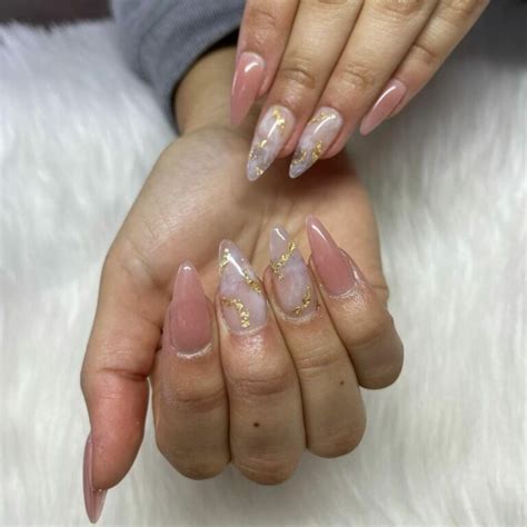 43 Mesmerizing Nude Marble Nails Designs To Impress Nail Designs Daily