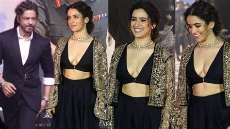 Jawan Movie Actress Sanya Malhotra Very Impressive Look All Black Dress