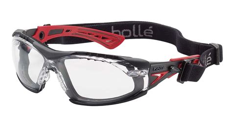 Bolle Rush Plus Seal Safety Glasses With Foam Gasket And Strap 1662301fb Positive Seal Clear