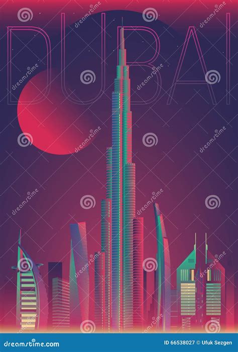 Dubai Skyline Drawing