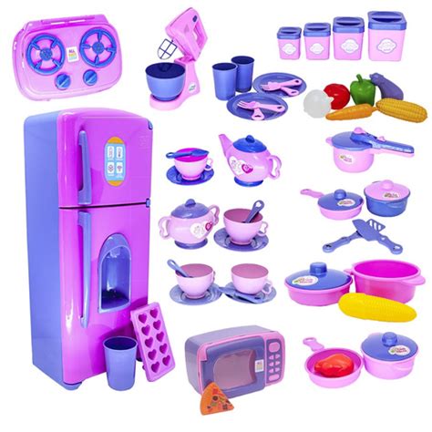 Big Cozinha Infantil Completa Rosa Brinquedo Fogão Comidinha no Shoptime