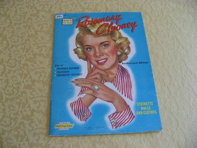 Vintage Uncut ROSEMARY CLOONEY Paper Dolls 1958 Not Repro Antique