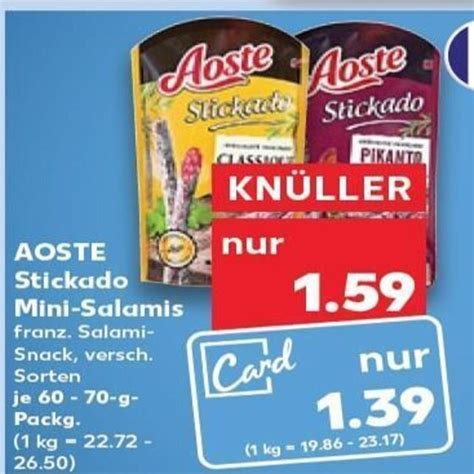 AOSTE Stickado Mini Salamis Tilbud Hos Kaufland