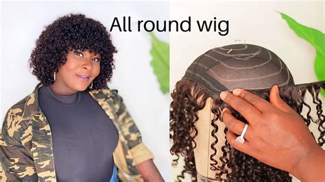 How To Do A No Closure Curly Wig With Bangs For Beginners Ft Shes Omoni Hair Youtube