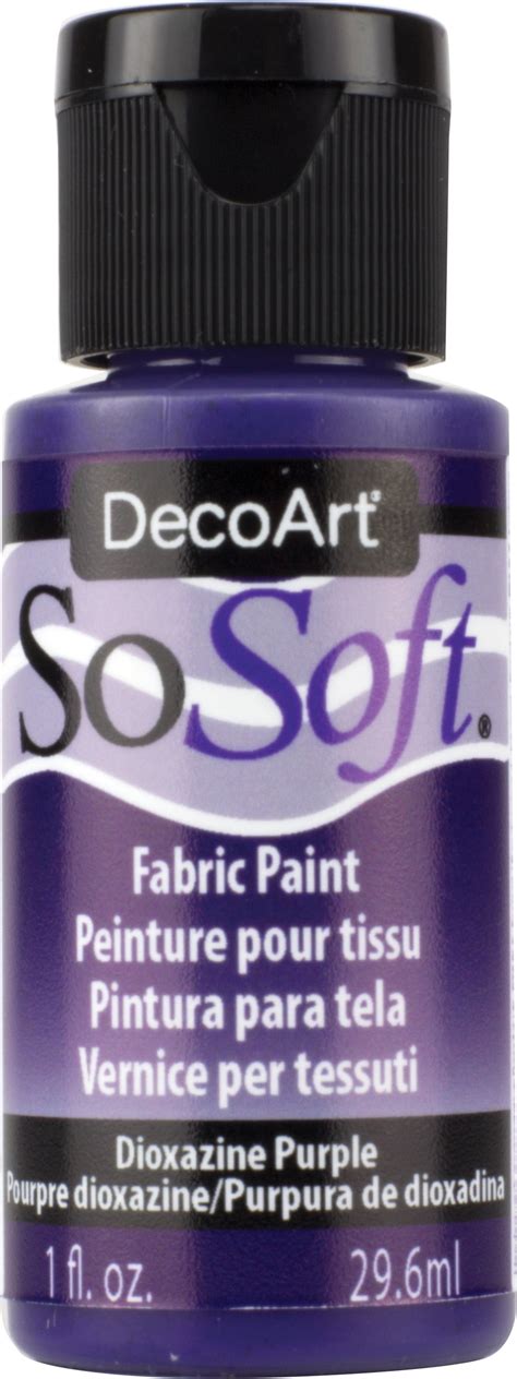 Decoart Sosoft Fabric Acrylic Paint 1oz Dioxazine Purple