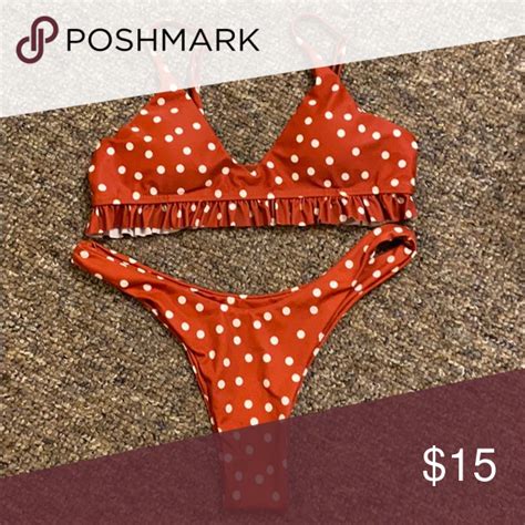 Burnt Orange Polka Dot Bikini Polka Dot Bikini Bikinis Polka Dots