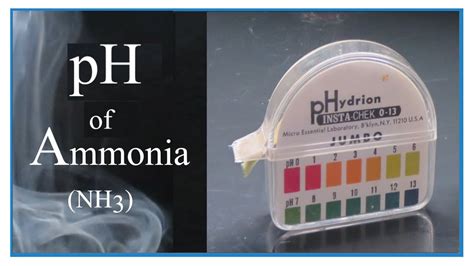 PH Of Household Ammonia NH3 And Color Changing PH Paper YouTube