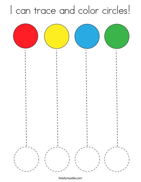 Preschool I Trace And Color Circles In 2021 D11 Shape Activities