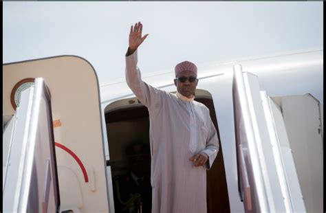 See Photos Of President Buhari On His Way To London To Start His 10