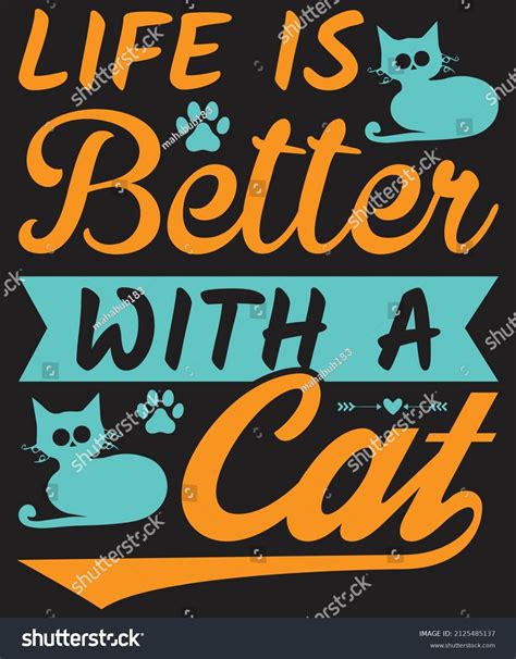 Cat T Shirt Design Vector Graphic Stock Vector Royalty Free