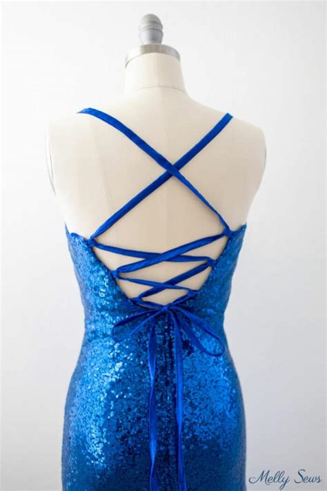 How To Sew A DIY Prom Dress With Sequins And A Tie Back Melly Sews