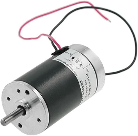 Amazon co jp uxcell DCブラシモーター 5mm軸径 300g cm定格トルク DC 12V 0 58A 3000RPM