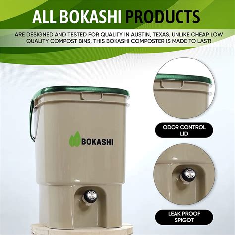 Bokashi Kit De Inicio De Compost Incluye Contenedor Herm Tico