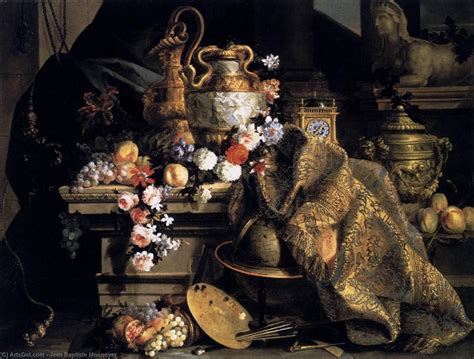 Artwork Replica Still Life Of Flowers And Fruits By Jean Baptiste