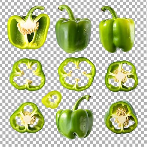 Configure Png Em Fatias De Pimenta Verde Fresca Em Fundo Transparente