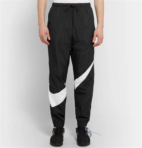 Nike Tapered Logo Print Nylon Track Pants Men Black Nike