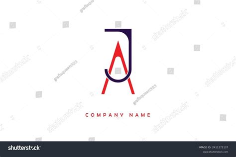 Ja Aj Alphabets Letters Logo Monogram Royalty Free Stock Vector