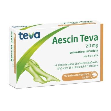 AESCIN TEVA 20MG enterosolventní tableta 90 skladem BENU cz