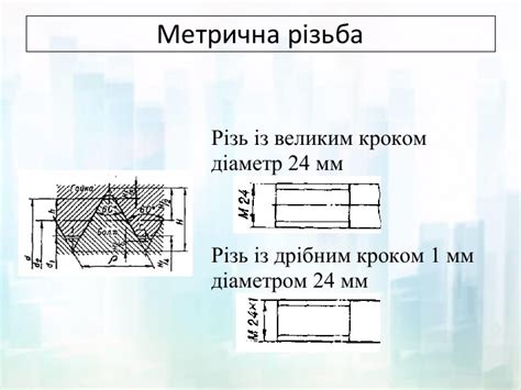 Зображення і позначення різьб на кресленні