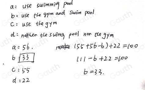 Solved 100 Pupils In A Sports Centre Are Surveyed The Pupils Can Only