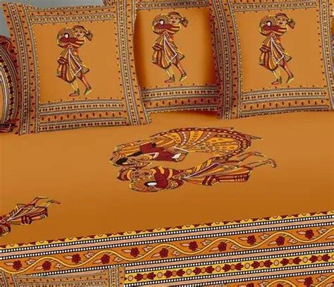 Single Bed Patchwork Dapli Mustard Diwan Set Size Inch Inch