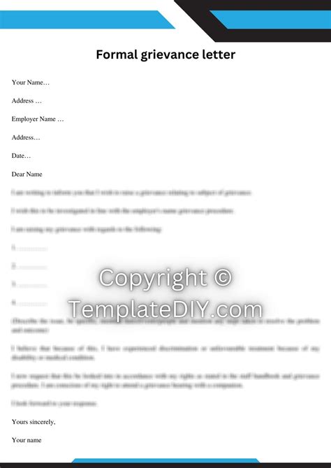 Formal Grievance Letter Sample with Examples [Word] | A formal letter ... 