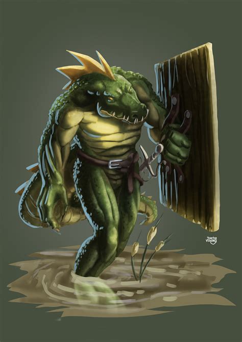 Artstation Lizardfolk Ranger Commission