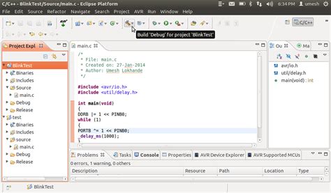 Setup Eclipse Under Linux For AVR Microcontrollers