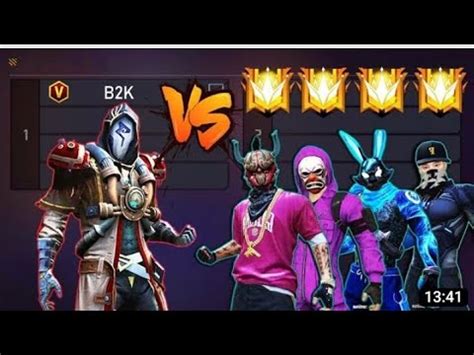 B2K 1 Vs 4 Pro Player Born2kill Vs 4 Player Custom Room Gameplay AWM