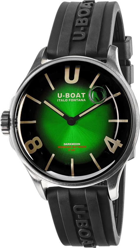 U Boat Watch Darkmoon 40mm Green Ss Soleil 9502 Watch Jura Watches
