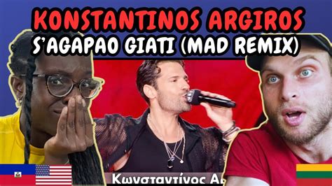 Reaction To Konstantinos Argiros S Agapao Giati Mad Remix Mad Vma