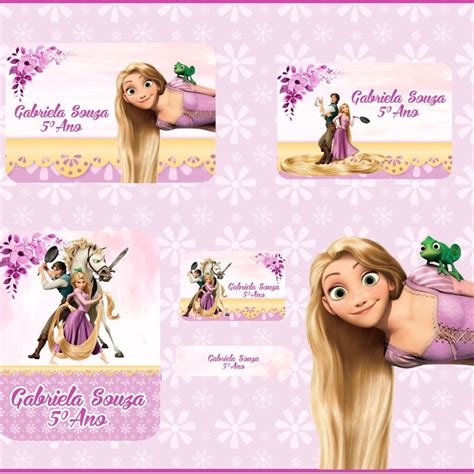 Kit 182 Etiquetas Escolares Rapunzel Elo7 Produtos Especiais