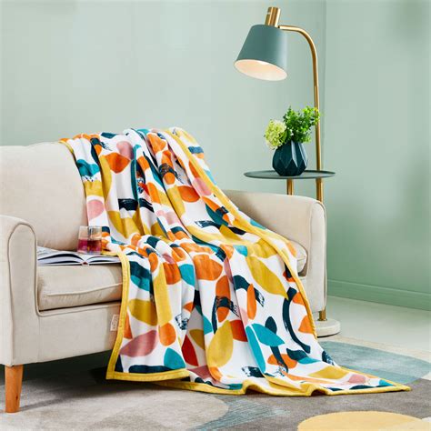 Esprit Home Printed Flannel Fleece Blanket Afronso Rizonhome