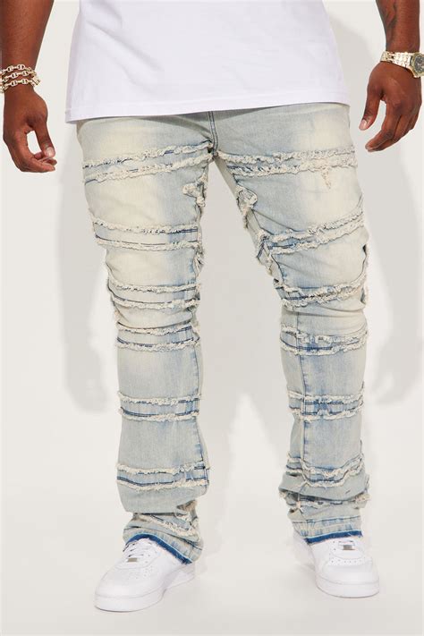 About Fray Stacked Skinny Flare Jeans Light Wash Fashion Nova Mens Jeans Fashion Nova