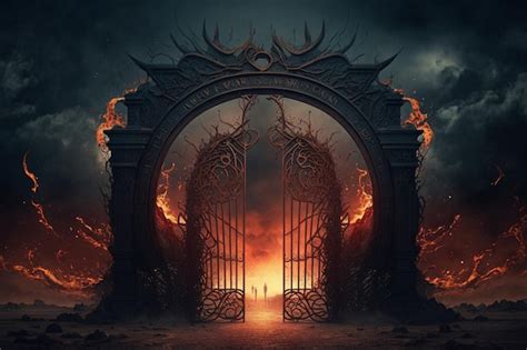 Premium Ai Image The Gate Of Hell Is A Painting By Person