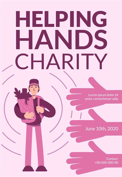 Helping Hands Charity Poster 1632839 Vector Art At Vecteezy