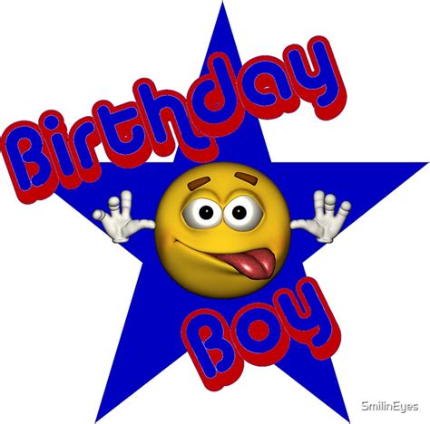 Cute Birthday Boy Smiley Face Stickers By Smilineyes Redbubble